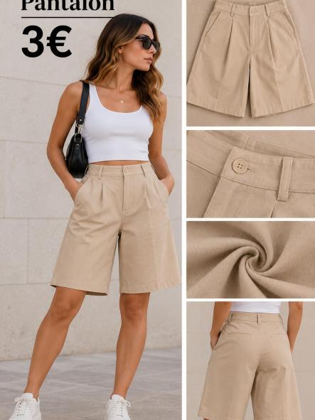 PANTALON CORTO BEIG [0]