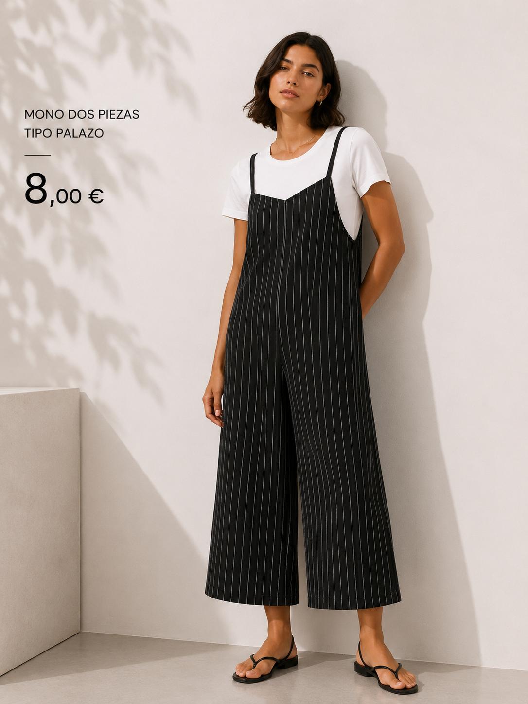 MONO RAYAS NEGRO MAS CAMISETA