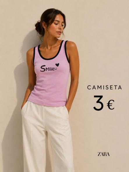 CAMISETA smile CANALE MORADA