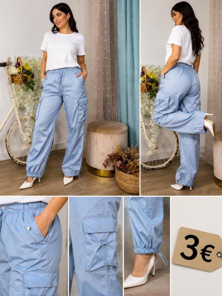 Pantalon Water Repellent Azul  talla 36