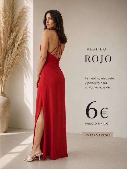 VESTIDO ESPALDA  GOMA ROJO [1]
