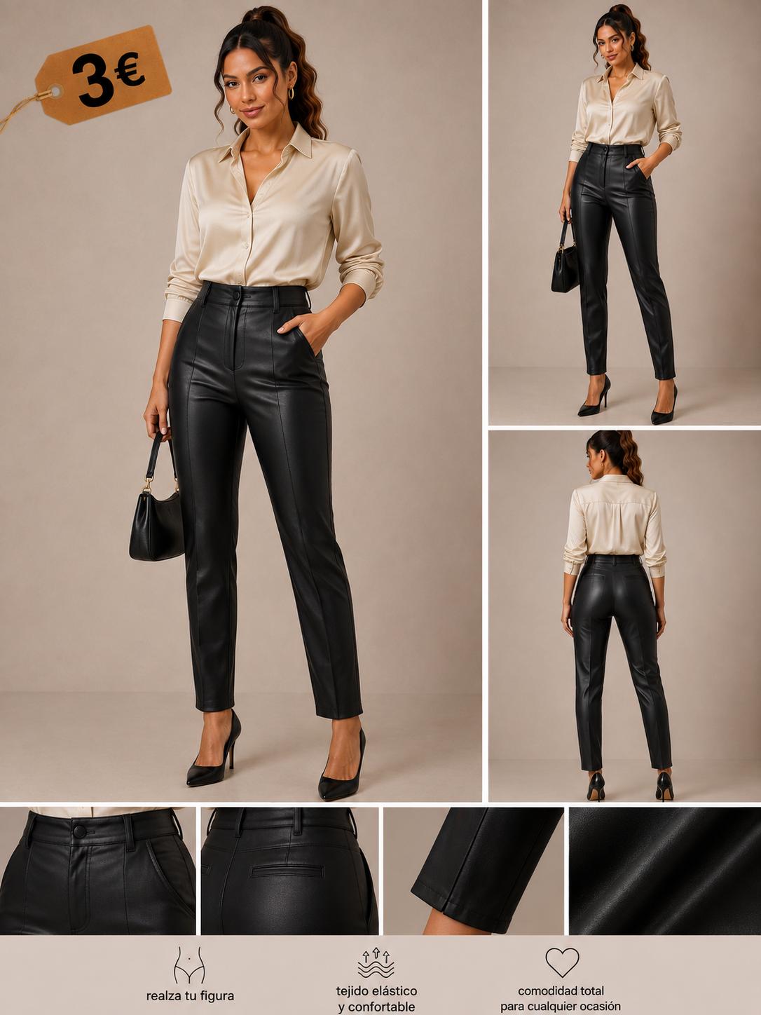 PANTALON POLIPIEL NEGRO