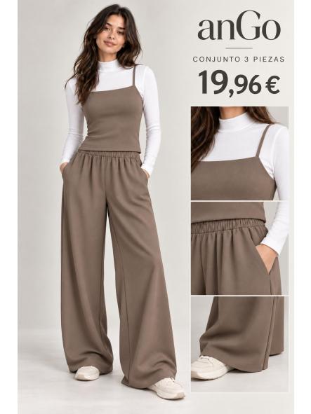 CONJUNTO 3 PIEZA  BEIG 