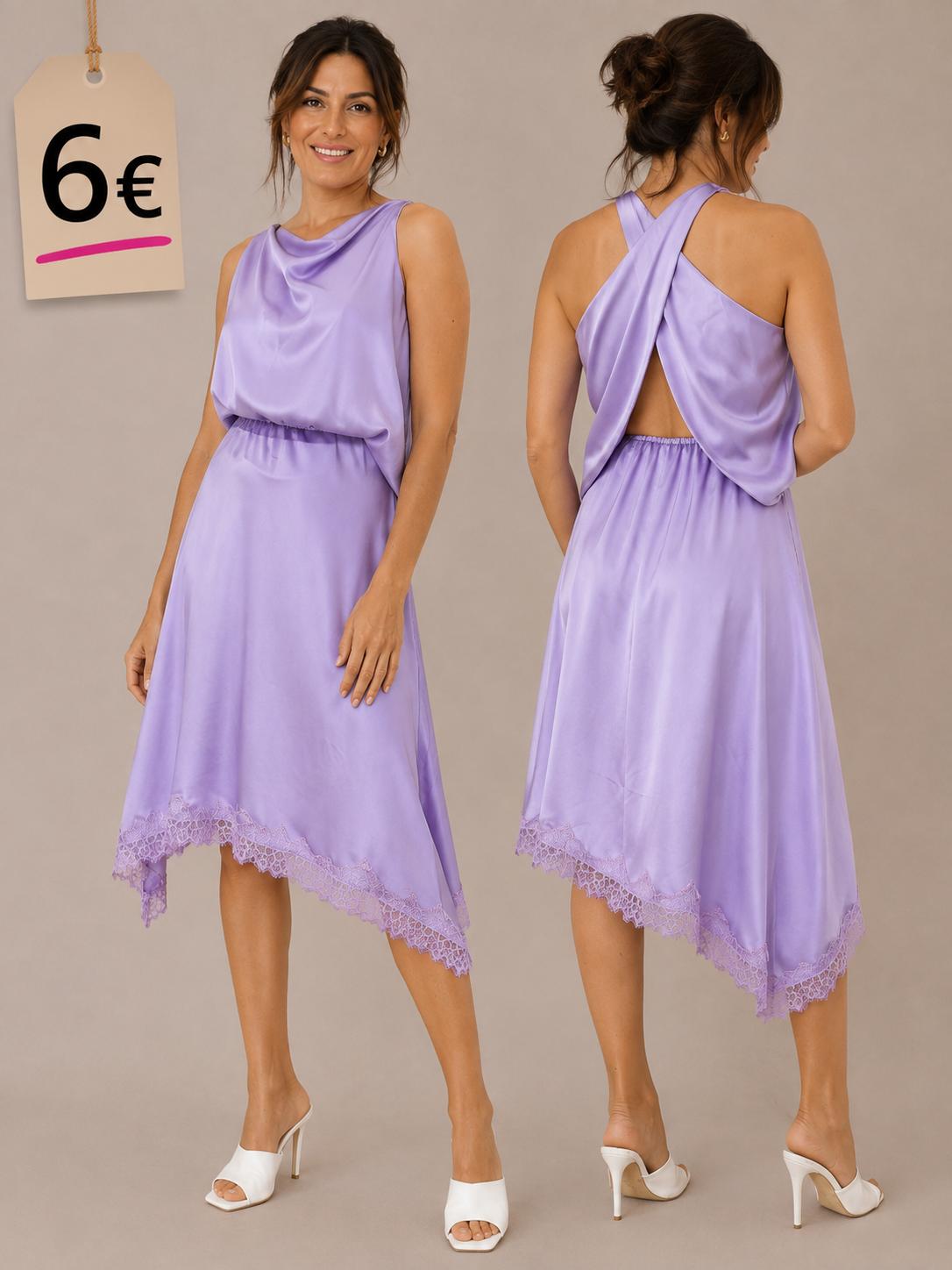 CONJUNTO FALDA Y TOP LILA