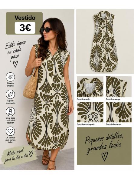 VESTIDO VERDE Y BLANCO  [0]