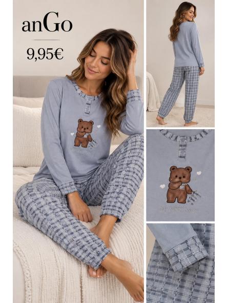 PIJAMA OSO AZUL 