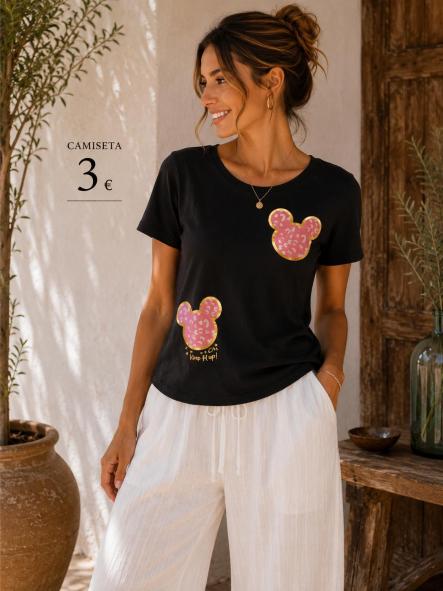 Camiseta negra Mickey  [0]