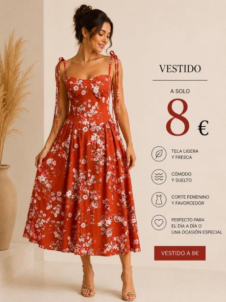Vestido Flores teja  [0]