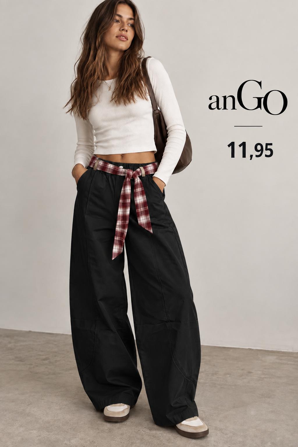PANTALON BALLONG NEGRO LAZOS