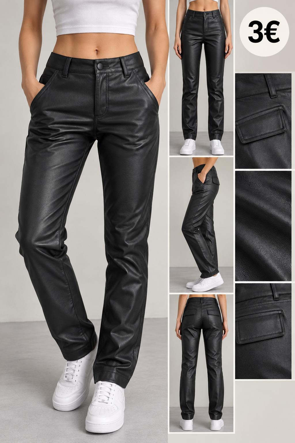 PANTALON POLIPIEL NEGRO