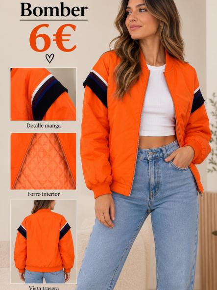 CHAQUETA BOMBER NARANJA [0]
