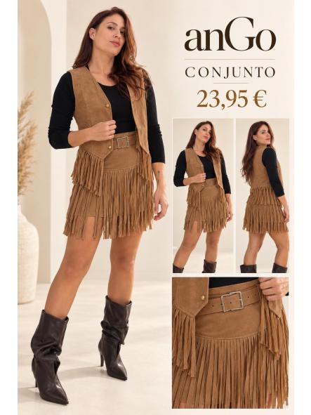CONJUNTO FLECOS MARRON [0]