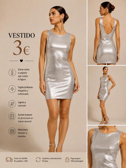 VESTIDO  plata [0]