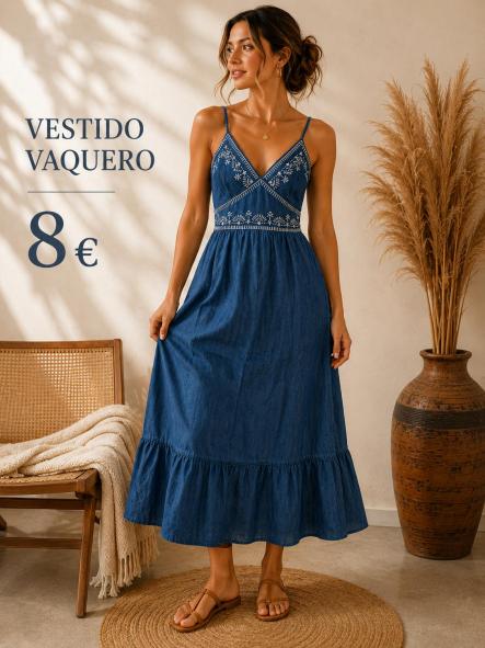 VESTIDO VAQUERO HILO PLANTA [0]