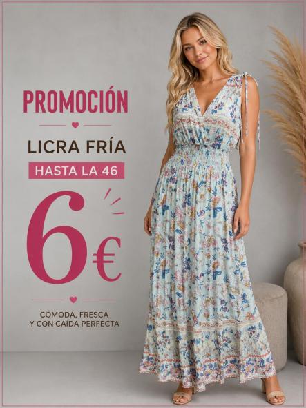 VESTIDO licra fria tonos azules