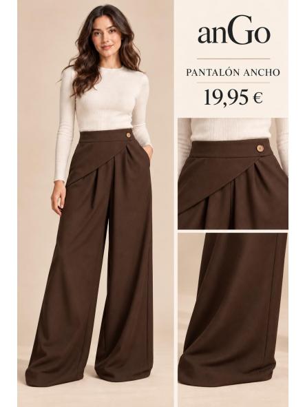 PATALON TRAJE PATA DE ELEFANTE MARRON