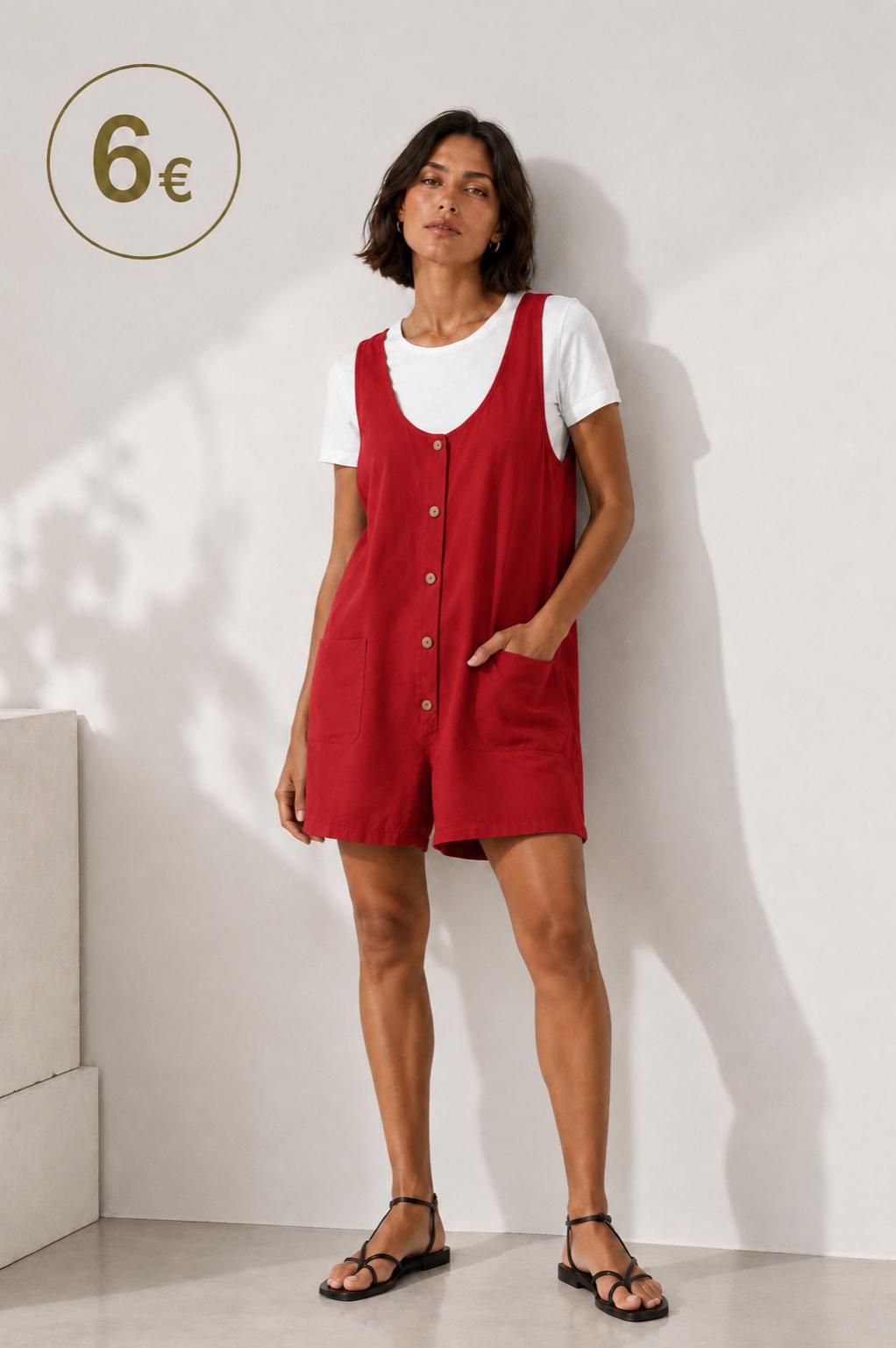 MONO CORTO CAMISETA ROJO
