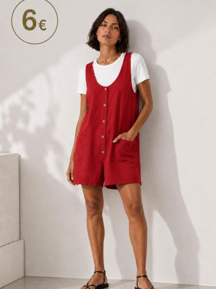 MONO CORTO CAMISETA ROJO