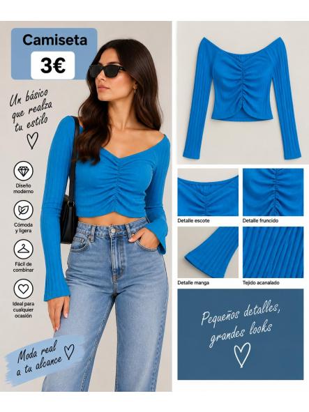 TOP AZUL CANALE