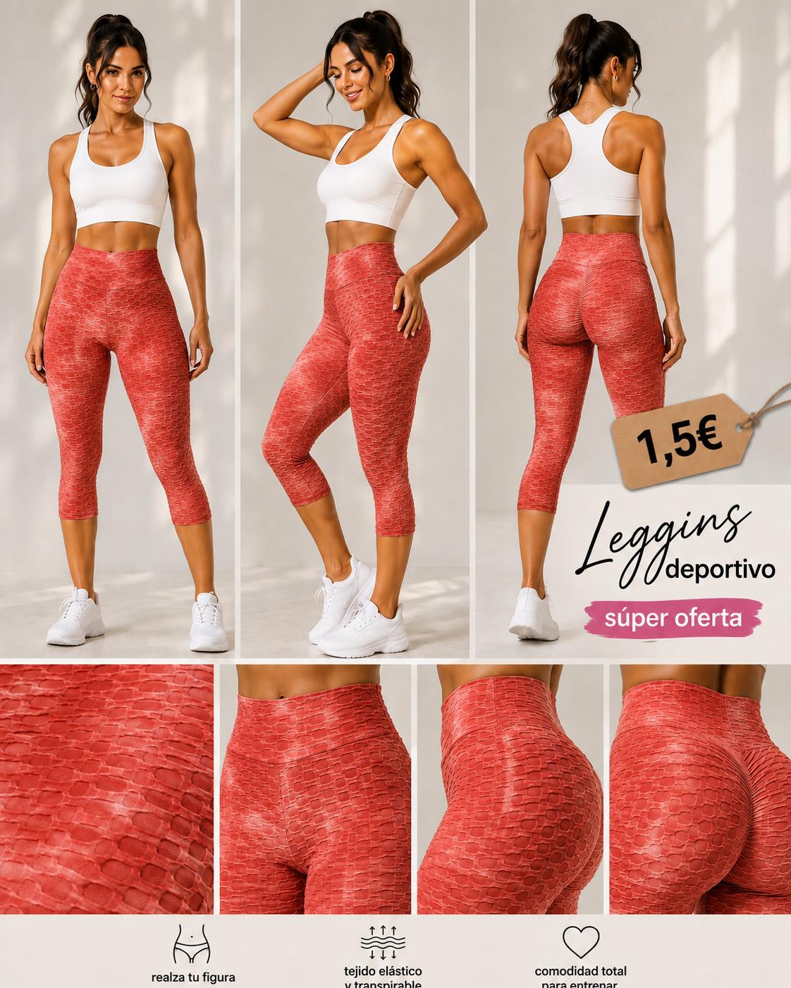LEGGIN VERDE rojo