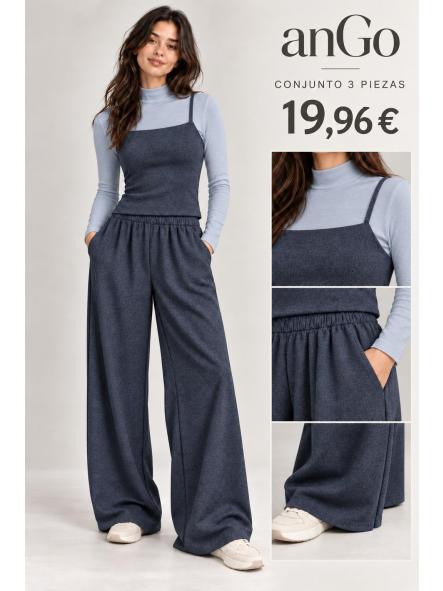 CONJUNTO 3 PIEZA AZUL MARINO 