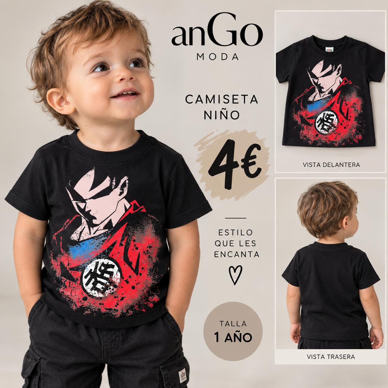 CAMISETA NIÑO GOKU