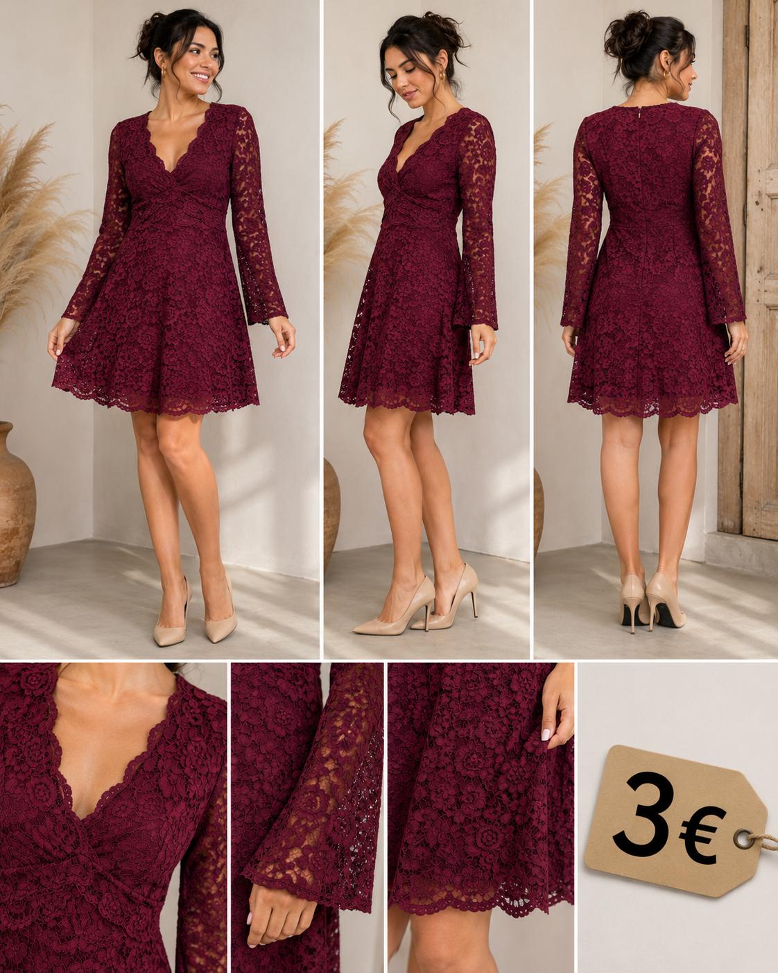 VESTIDO GRANATE