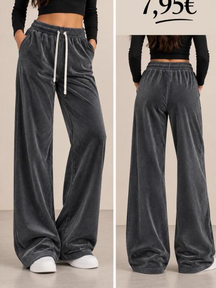 PANTALON  GRIS EFECTO PIEL DE MELOCOTON [0]