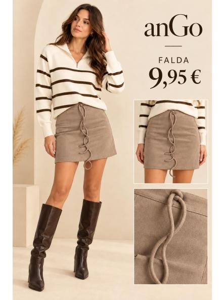 FALDA PANTALON MARRON MARRON CLARO  [0]