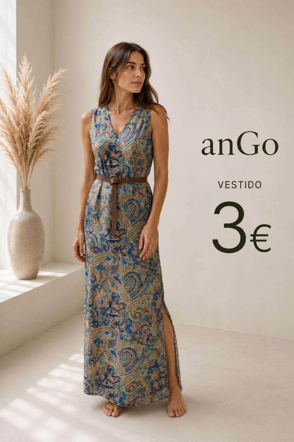 VESTIDO licra fria azul