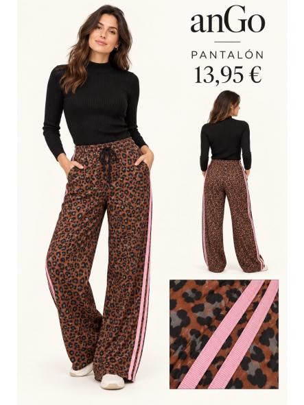 PANTALON ANIMAL PRINT RAYA ROSA