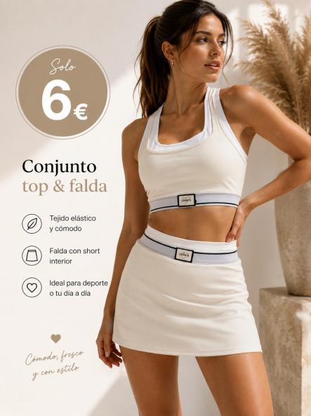 CONJUNTO DEPORTIVO BEIG FALDA PANTLON [0]