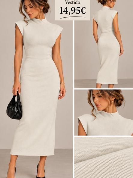 VESTIDO PUNTO CLARO