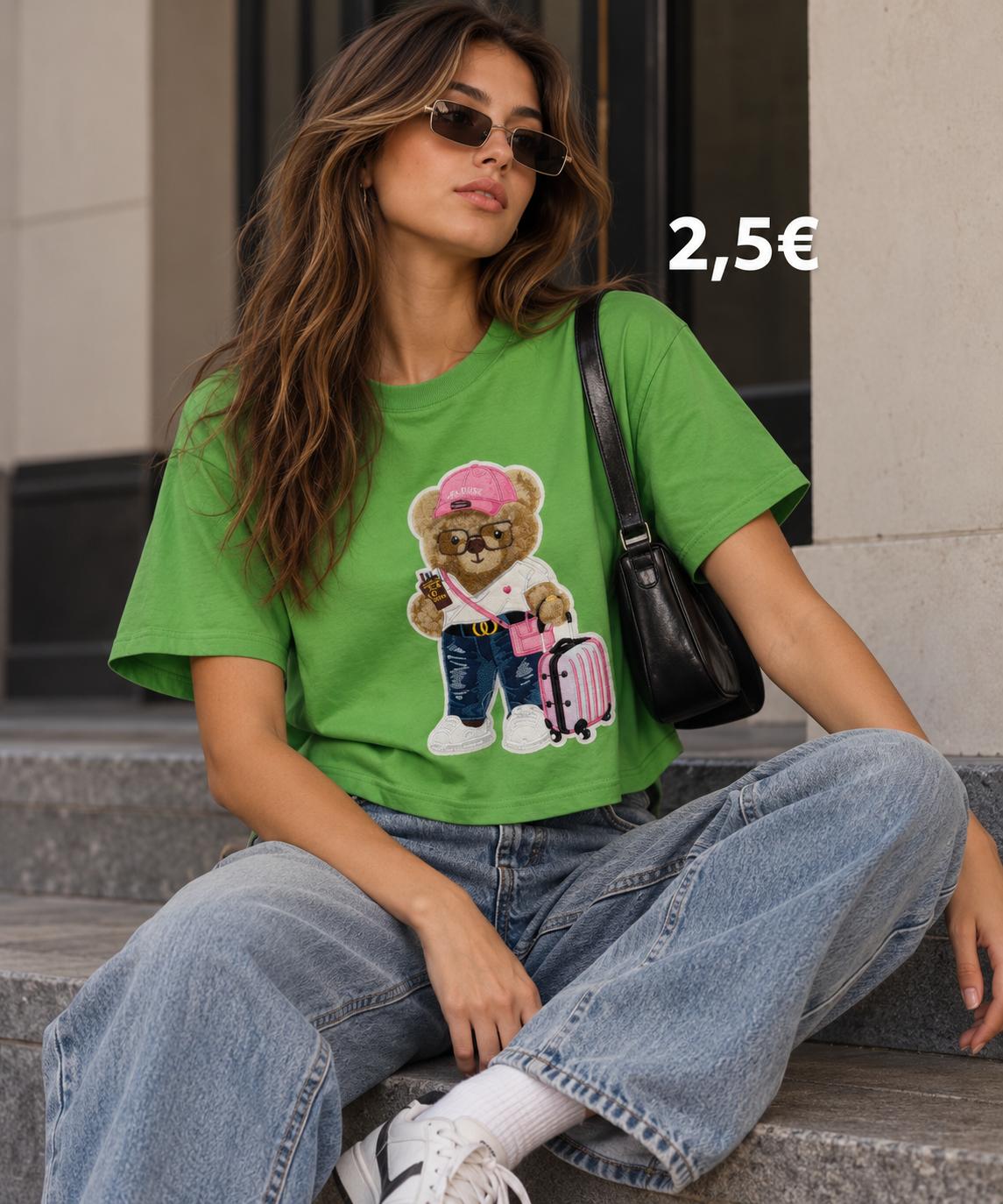 CAMISETA DE OSITO VERDE