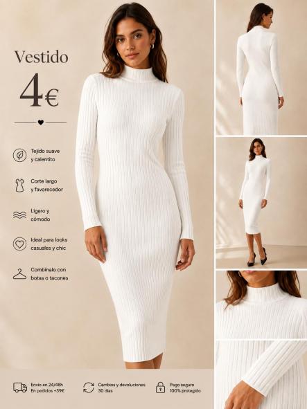 VESTIDO CANALE  BLANCO [0]
