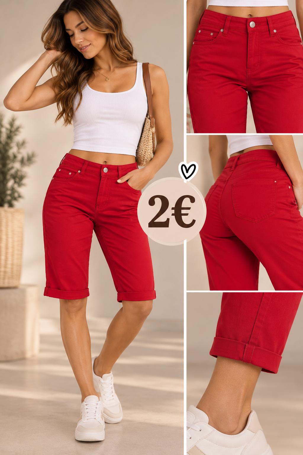 PANTALON PIRATA ROJO