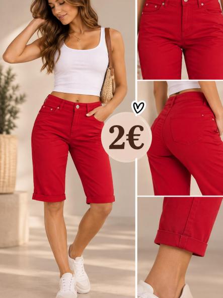 PANTALON PIRATA  ROJO