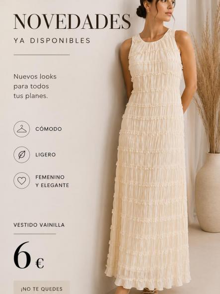 Vestido FFRUNCIDO  VAINILLA [0]