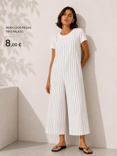 MONO RAYAS BLANCO  MAS CAMISETA [0]