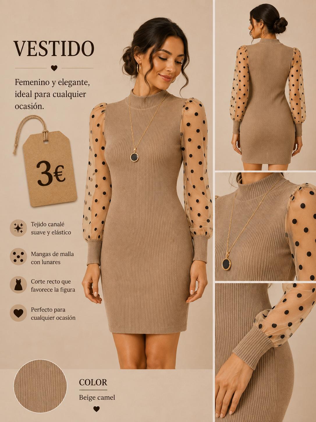 VESTIDO MANGAS LUNARES