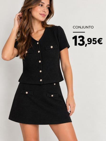 CONJUNTO FALDA  Y REBECA NUEVA TEMPORADA NEGRO [0]