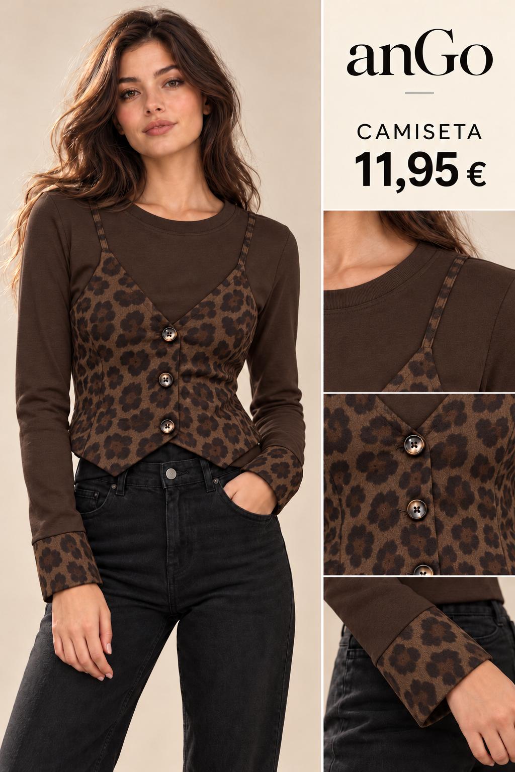 JERSEY CHALECO MARRON