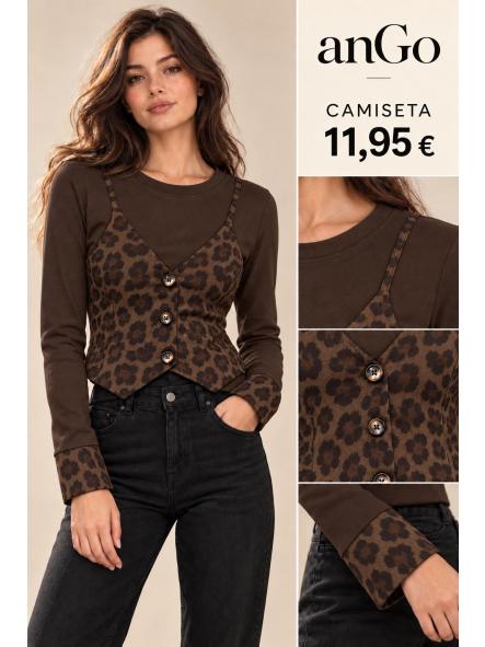 JERSEY CHALECO MARRON