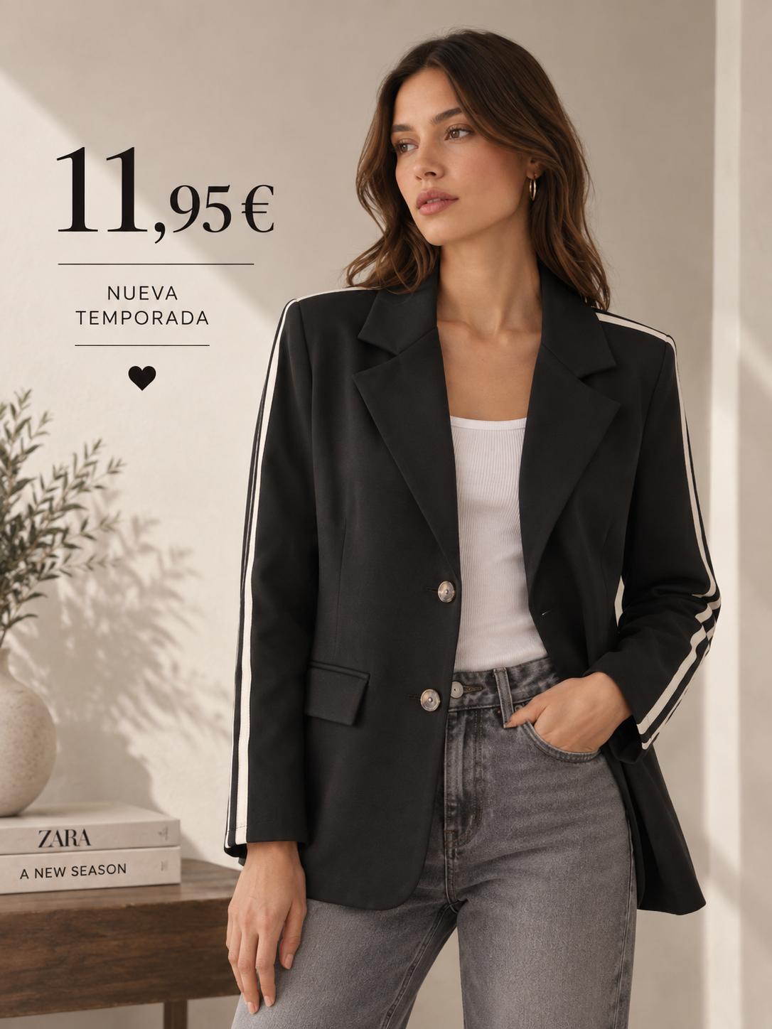 BLAZER NEGRA TIPO CHANDAL