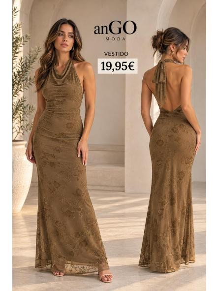 VESTIDO CAMEL TIPO ZAR FIESTA [0]