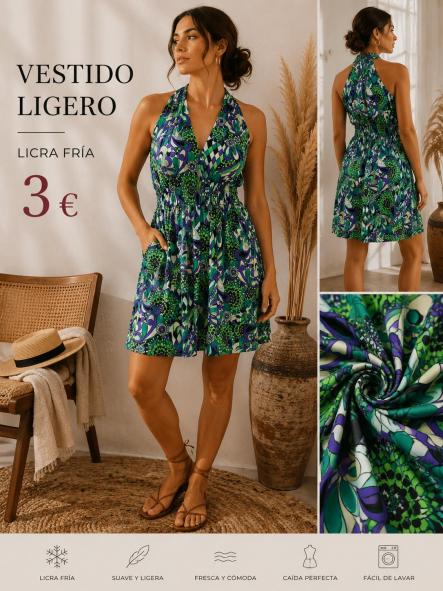 VESTIDO LICRA FRIA VERDE