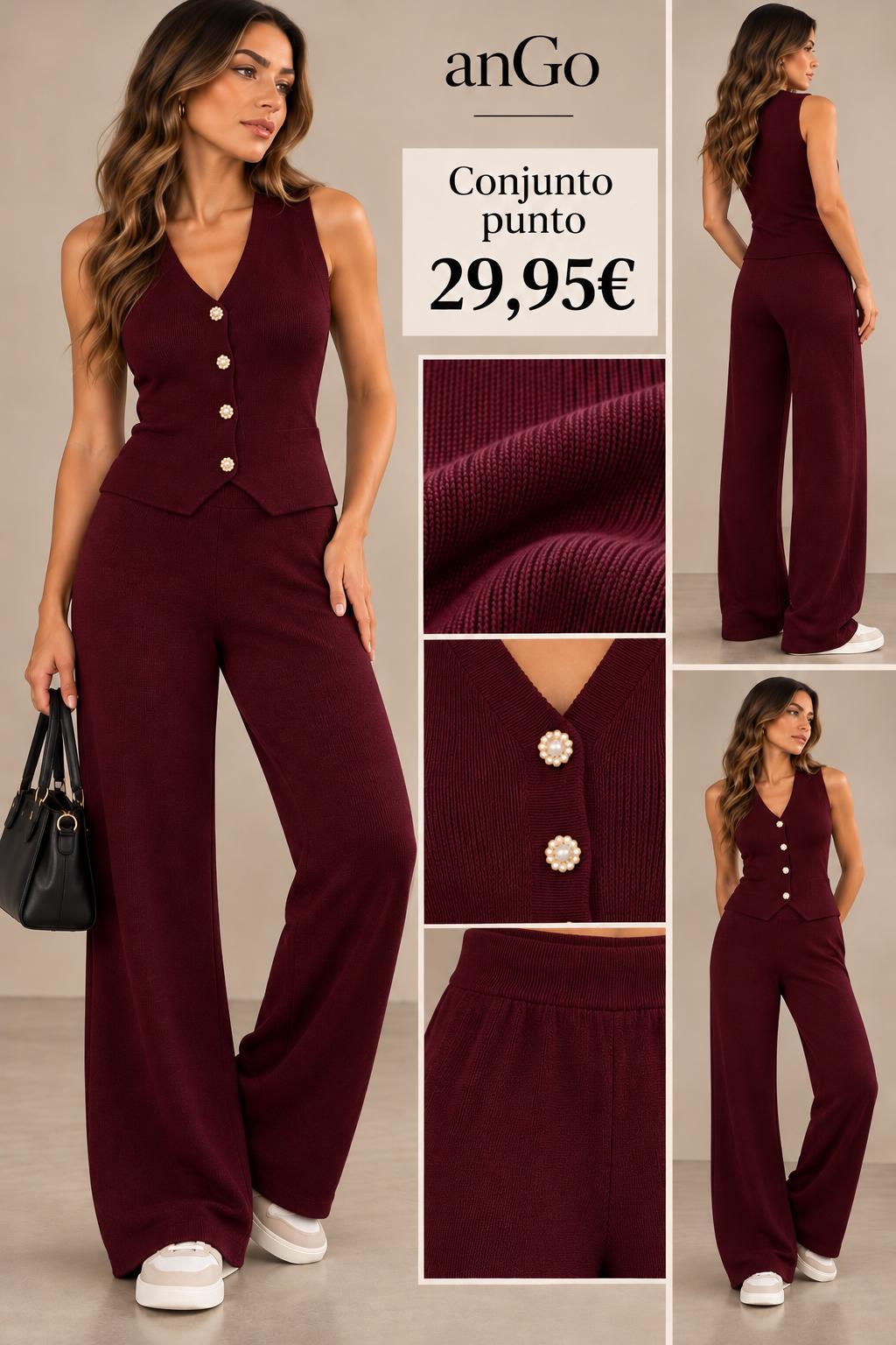 TRAJE COLOR GRANATE
