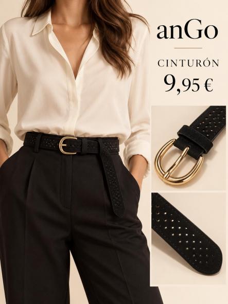 CINTURON PANTALON NEGRO