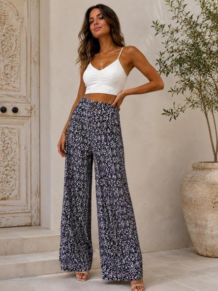 PANTALON PALAZZO AZUL