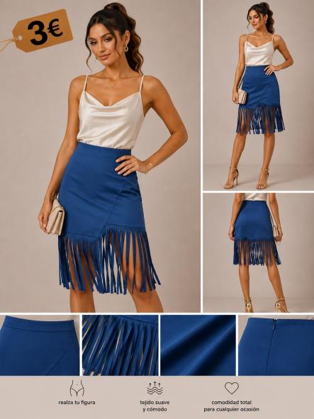 FALDA  POLIPIEL AZUL [0]